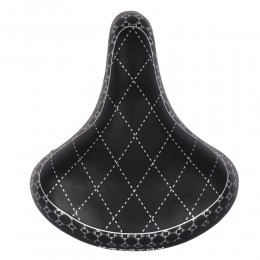 Седло комфортное KRYPTON KRPT-80-019C, размер: 240x205 мм, черно-белое с цветочками