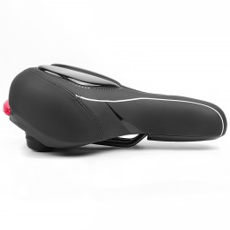 Седло комфортное с фонариком гель Vinca Sport 270х200 мм, черное