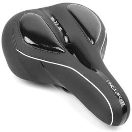 Седло комфортное с фонариком гель Vinca Sport 270х200 мм, черное