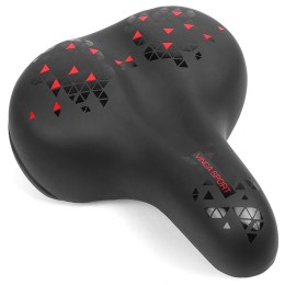 Седло комфортное Vinca Sport 245х210 мм, черное с красным