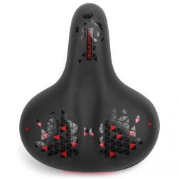 Седло комфортное Vinca Sport 245х210 мм, черное с красным