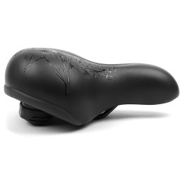 Седло комфортное Vinca Sport 245х210мм, с гелем, flower, черное