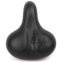Седло комфортное Vinca Sport 245х210мм, с гелем, flower, черное
