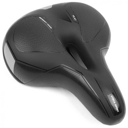 Седло комфортное Vinca Sport, 250х200мм, эффект памяти, с отверстием, черное