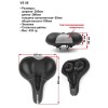 Седло комфортное Vinca Sport 260х220 мм, черное с серой вставкой