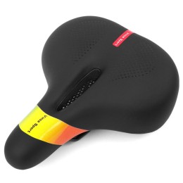 Седло комфортное  Vinca Sport, с памятью формы, 260х220 мм, черное с цветной вставкой