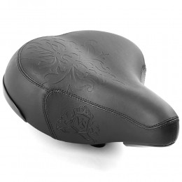 Седло комфортное Vinca Sport Vintage, 260*230мм, европодвес, черное