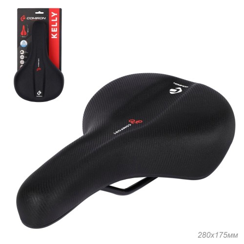 Седло MTB COMIRON KELLY M060-R 280x175, чёрно-красное