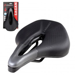 Седло MTB COMIRON SAGAN M046A 245х155, глянец чёрно-серое