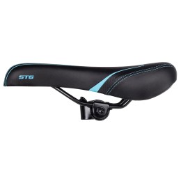 Седло STG VD1114-VLB-S, черно-голубое
