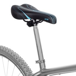 Седло STG VD1114-VLB-S, черно-голубое