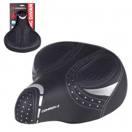 Седло суперкомфортное COMIRON KING DIVAN 167-1C 260x220, чёрный/серый