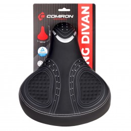Седло суперкомфортное COMIRON KING DIVAN 167-1C 260x220, чёрный/серый