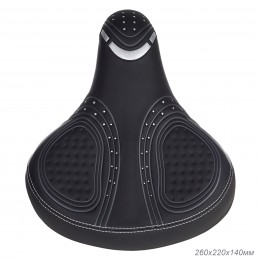 Седло суперкомфортное COMIRON KING DIVAN 167-1C 260x220, чёрный/серый