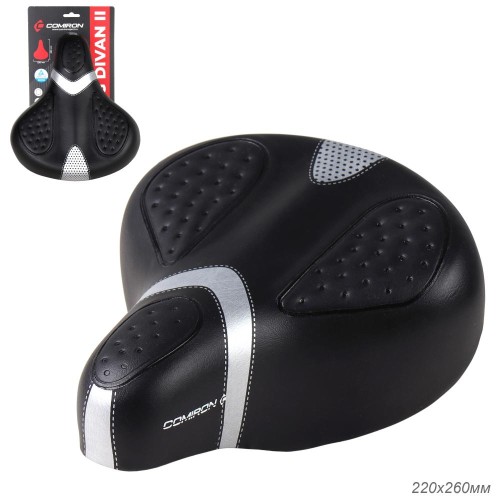 Седло суперкомфортное COMIRON KING DIVAN II C095 260x220, чёрный+серый