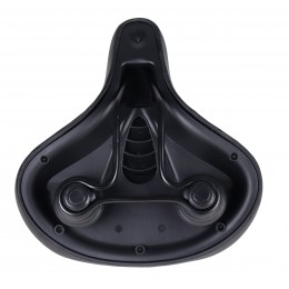 Седло суперкомфортное COMIRON LAST EMPEROR C056 270x250 мм, чёрное с закрытыми пружинами