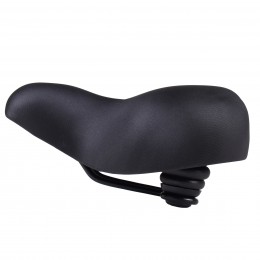 Седло суперкомфортное COMIRON LAST EMPEROR C056 270x250 мм, чёрное с закрытыми пружинами
