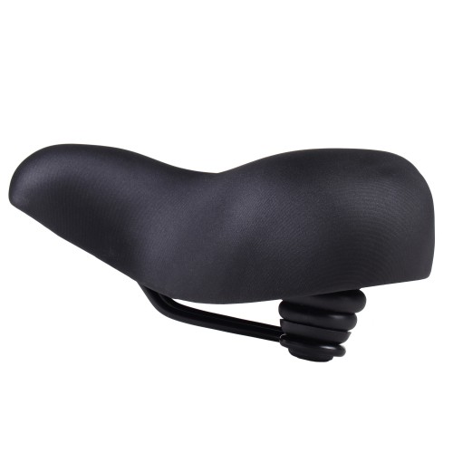 Седло суперкомфортное COMIRON LAST EMPEROR C056 270x250 мм, чёрное с закрытыми пружинами