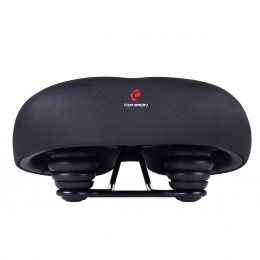 Седло суперкомфортное COMIRON LAST EMPEROR C056 270x250 мм, чёрное с закрытыми пружинами