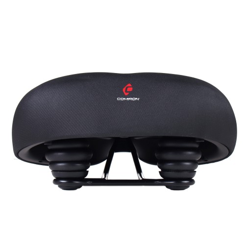 Седло суперкомфортное COMIRON LAST EMPEROR C056 270x250 мм, чёрное с закрытыми пружинами