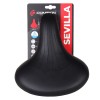 Седло суперкомфортное COMIRON SEVILLA N802BK 260x225 мм, чёрное с открытыми пружинами