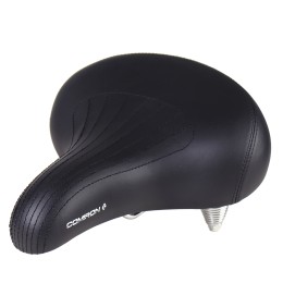 Седло суперкомфортное COMIRON SEVILLA N802BK 260x225 мм, чёрное с открытыми пружинами