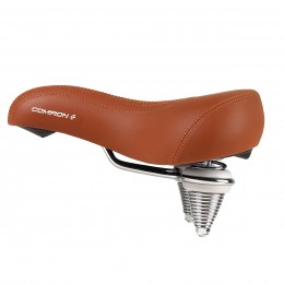 Седло суперкомфортное COMIRON SEVILLA N802BR 260x225, коричневое с открытым пружинами