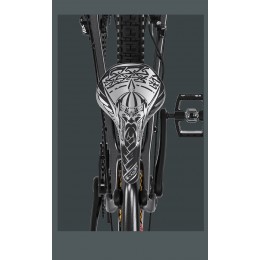 Седло велосипедное Enlee DS-20 Warrior фитнесс/спорт, MTB, с принтом "воин", унисекс.