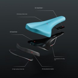 Седло велосипедное Enlee DS-20 Warrior фитнесс/спорт, MTB, с принтом "воин", унисекс.