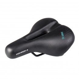 Седло велосипедное комфортное COMIRON OSLO C016 245x200, чёрно-синее