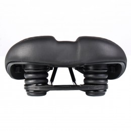 Седло велосипедное комфортное COMIRON OSLO C016 245x200, чёрно-синее