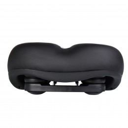 Седло велосипедное комфортное COMIRON PRAGA C018 250x210, чёрное