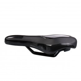 Седло велосипедное комфортное COMIRON SHANGHAI C021 270x195, чёрно-синее