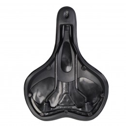 Седло велосипедное комфортное COMIRON SHANGHAI C021 270x195, чёрно-синее