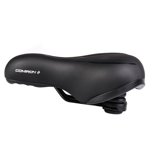 Седло велосипедное комфортное COMIRON TOKYO C012 265x220, чёрно-красное