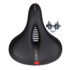 Седло велосипедное комфортное COMIRON TOKYO C012 265x220, чёрно-красное