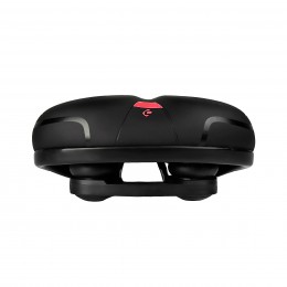Седло велосипедное комфортное COMIRON YALTA C036 255x190, чёрно-красное