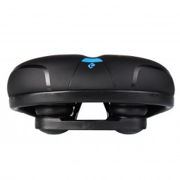Седло велосипедное комфортное COMIRON YALTA C036 255x190, чёрно-синее