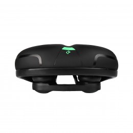 Седло велосипедное комфортное COMIRON YALTA C036 255x190, чёрно-зелёное