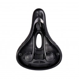 Седло велосипедное комфортное COMIRON YALTA C036 255x190, чёрно-зелёное