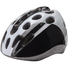 Шлем детский Stels HB5-3_d (out mold), защитный, черно-бело-серый