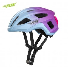 Шлем велосипедиста BATFOX LA025, цвет голубой/фиолетовый/розовый