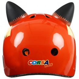 Шлем велосипедиста детский CORSA «Лиса», цвет оранжевый