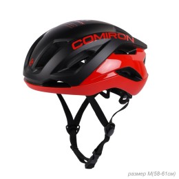 Шлем велосипедный COMIRON Wind MX-69T, черный/красный