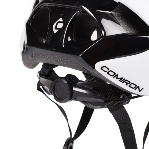 Шлем велосипедный с визором COMIRON MX-100T, белый