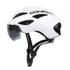 Шлем велосипедный с визором COMIRON MX-100T, белый