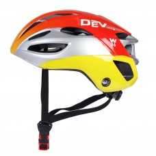 Шлем велосипедный W36TG, трёхцветный глянцевый