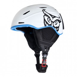 Шлем зимний горнолыжный White Owl HK004, белый с голубым