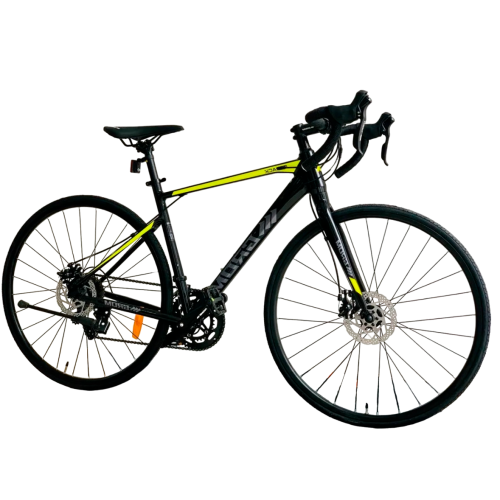 Шоссейный велосипед 28" (700C) GROM LEXON GTRACK, черный/салатовый