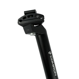 Штырь подседельный 27,2х350 мм алюминиевый, с зажимом, матовый чёрный